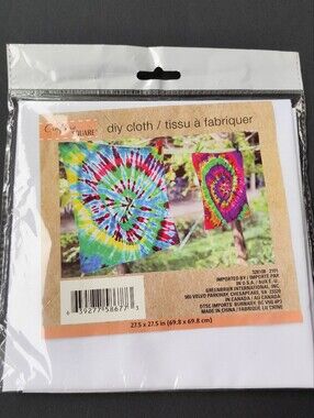 3/$20💗Crafters Square Cloth Fabric For DIY Tie-Dye White 27.5x27.5 Sealed